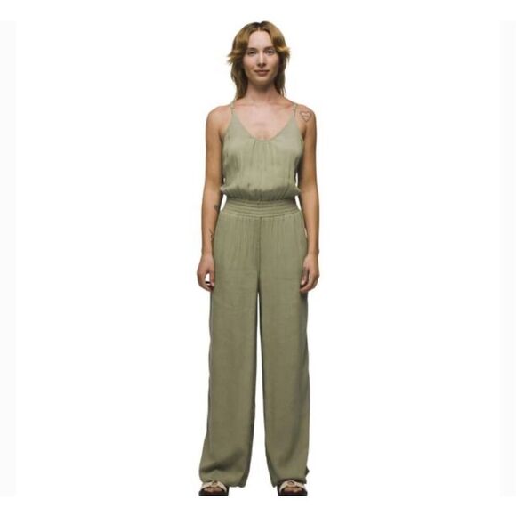 Prana Agave Green Fernie Tencel Modal Jumpsuit Size Medium NWT - Picture 1 of 6